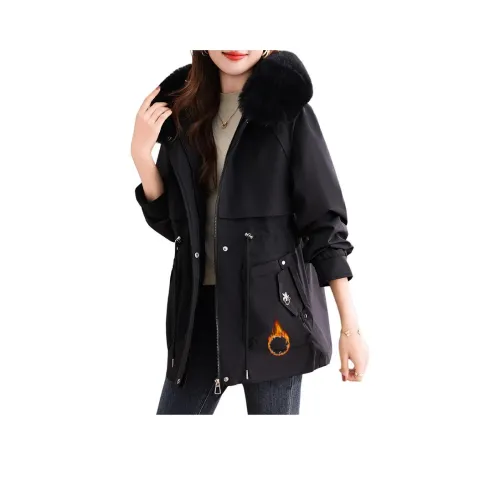 MOUSIDEYOUHUO Шерстяной воротник пуховая куртка женский