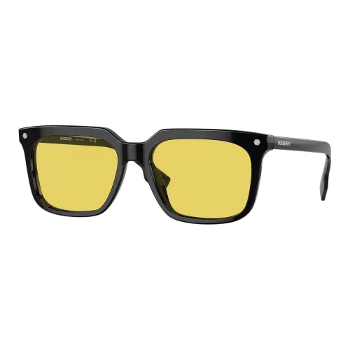 Burberry Прямоугольные Солнцезащитные Очки Мужские Желтые Линзы