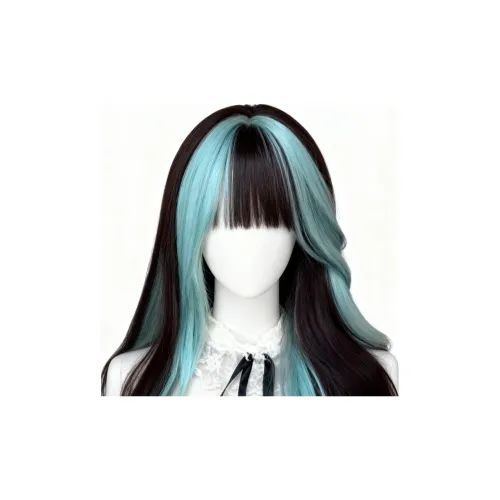 YOUXI Crispy Сладкий Talk Женская Перука Мятно-зеленый Коричневый Омбре Длинные Прямые Волосы Лолита Сладкий И Пряный Стиль