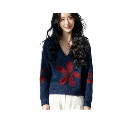 XIANGTIANE Темно-синий женский трикотаж