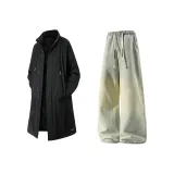 Чёрный + Желтый Грязь Джинсы с Флисовой Подкладкой