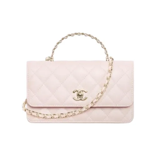 Chanel Телячья кожа Сумка Стандартная Женская Светло-розовая
