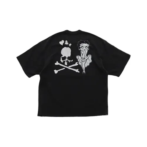 MASTERMIND WORLD совместный бренд x BEIDIXIAOJIE LIANMINGKUAN Fw25 T-рубашка Поврежденная Свободный крой Мужской