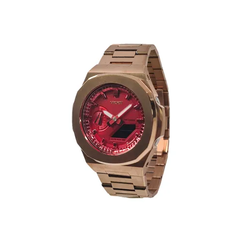 Vickit Octagonal Farmhouse Oak Collection Кварцевый механизм Нержавеющая сталь Ремешок Часы Мужские часы