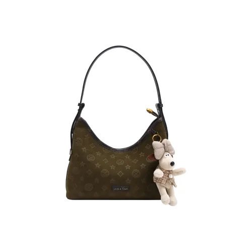 JANITINO Полиуретан ПУ (полиуретан) Сумка через плечо Женская Оливково-зеленая