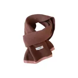 Шарф из трикотажной ткани, классический стиль, коричневый