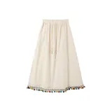 Абрикосовый цвет, длинная юбка