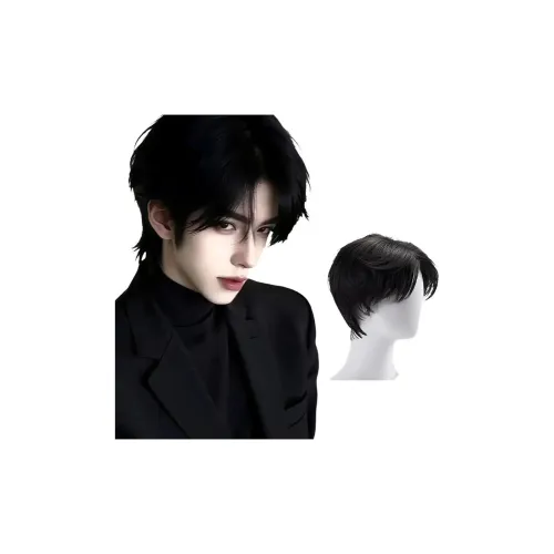 GLUNA Short Play Boss Differential Crushed Cover Forehead Lace Секция Мужской Короткие волосы Перука Высокая температура Пряжа