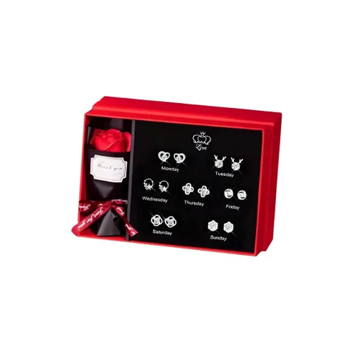 SHANRUI Серьги-гвоздики с синтетическим кубическим цирконием женские