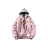 Розовый, хлопок, с капюшоном, стиль