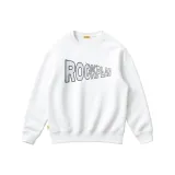 Белый свитшот с круглым вырезом