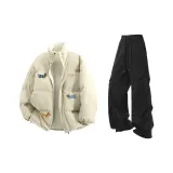 Абрикосовый топ + черные штаны