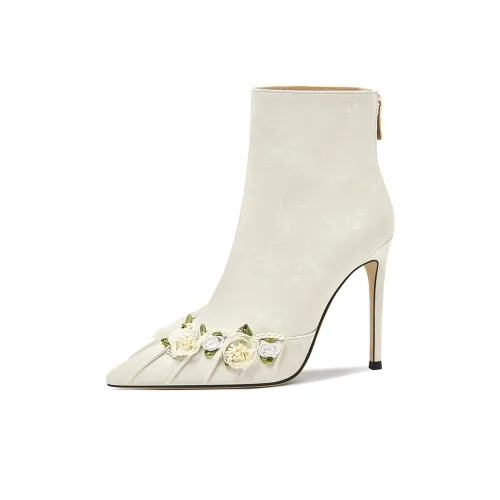 Lily Wei Cold Brew Жасминовый чай Ботильоны Женские Экрю