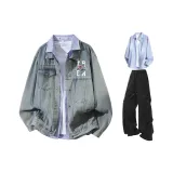 Синий+Синий Рубашка+Черные Штаны