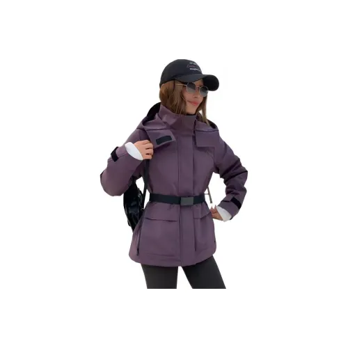 NANING9 Рабочая одежда Пуховик Женский Фиолетовый