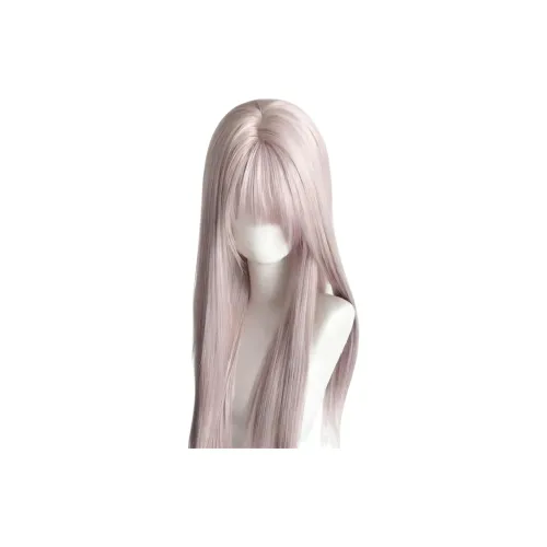 LIANXIANGKE Перука Розовая Косплей Длинные Прямые Волосы Лолита Повседневный Девчачий Полный Набор для Головы Высокотемпературная Пряжа
