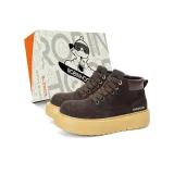 Коричневая обувь на высоком каблуке