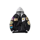 Чёрный, хлопковый, с капюшоном