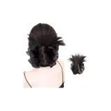 Заколка-краб [Коричнево-черная] Shark Wig Integrated