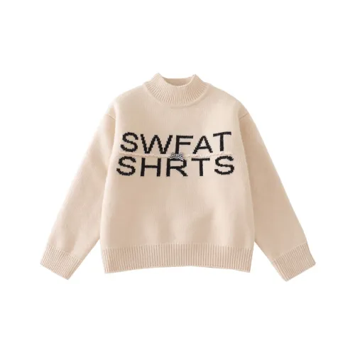 RHOBESAM Детство Веселье 2414 Стилей Буква Свитер Бежевый KIDS Свитера