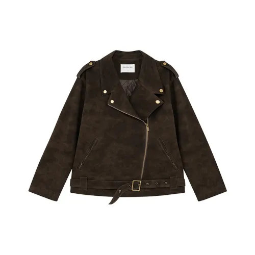 DITB Темно-коричневый унисекс кожаные куртки