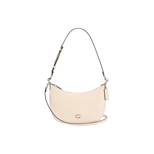 COACH Коровья кожа Сумка через плечо Средняя Женская Розовая Белая
