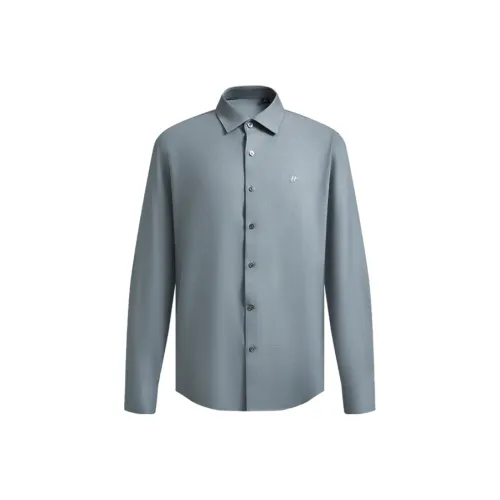 DANIEL HECHTER Серый Зеленый Мужские Рубашки