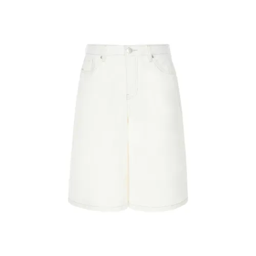 GUESS Белые Унисекс Джинсовые Шорты