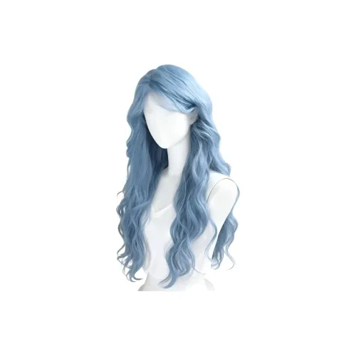 YOUXI Морская соль Мороженое Женские Перука Лолита Боковая разделенная Рябь Длинные волосы