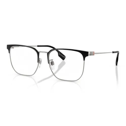 Burberry Пластина и Металл Прямоугольные Очки с диоптриями Мужские Металлические Серые