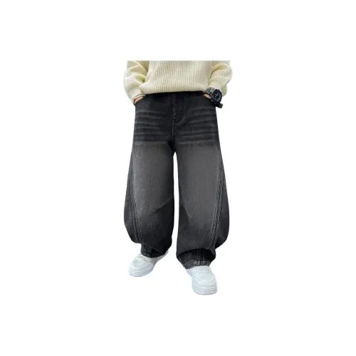 YALU Синий Серый С флисовой подкладкой ZYT5879 Школьные Джинсы