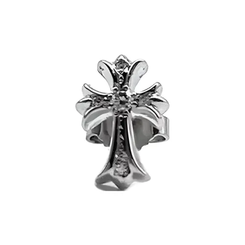 Chrome Hearts 18K Белое золото Серьги-гвоздики Унисекс Серебряный