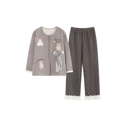 XIAFENYAN Серый Женский Пижамный Комплект