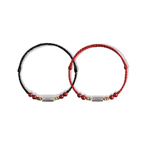 ROGA Браслет с шнурками из киновари Унисекс