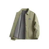 [420G Флисовая подкладка, термический] Серый, зеленый цвет с узором горошка (синий логотип настроения на груди)