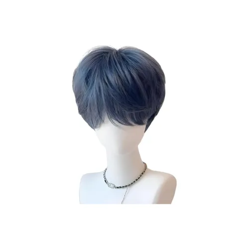 SHIYING Синий Перука Мужская Короткая Волосы Zhengtai Все ЦЕЛЕЙ Основа Волосы Естественный Для Объема Шампунь