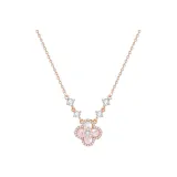 Клевер четырехлистный, ожерелье [розовый]