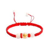 Ночной свет Петух Браслет с бусинами - Красная нить