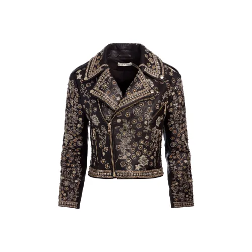 ALICE+OLIVIA Cody Embellished кожа куртка кожа куртка женская