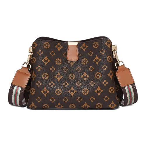 AOKANG PVC ведрообразная сумка среднего размера женская кофейного кремового абрикосового серого цвета