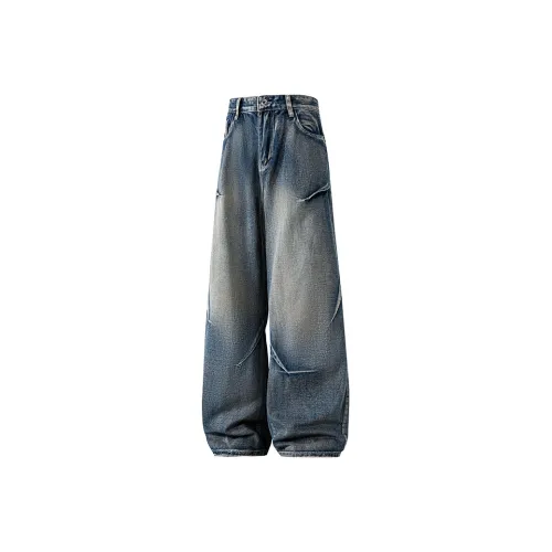 Evil Lions Винтажные синие унисекс джинсы