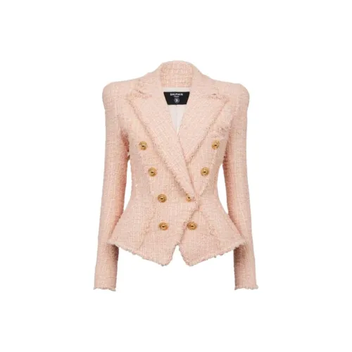 BALMAIN Jolie Madame Твидовая куртка Куртки и пальто Женское Розовое