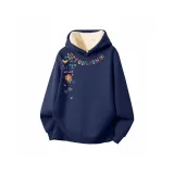 [Шерпа-толстовка] Темно-синий (Большой яркий логотип "Будущее" на груди спереди)