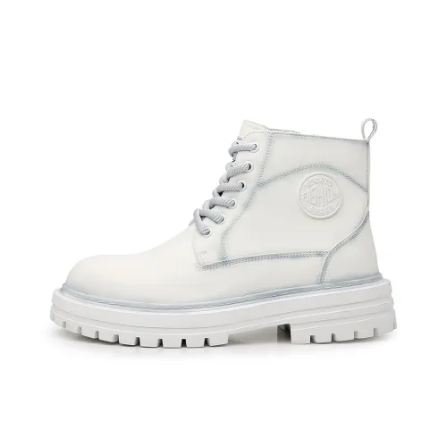 DUNNU Martin Boots White Men's
