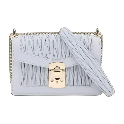 MIU MIU Сумка через плечо из кожи женская цвет васильковый синий