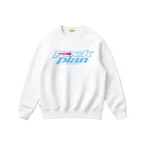 Белый свитшот с круглым вырезом