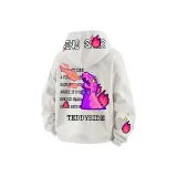 Вересковый серый-черный текст розовый динозавр