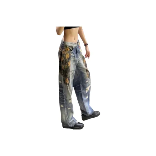 GL Синий Унисекс Джинсы