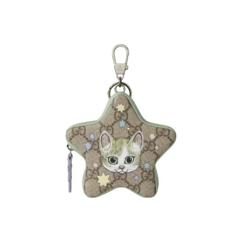 GUCCI Yuko Higuchi Коллаборация Покрытая ткань Сумка Аксессуар Мужской Бежевый и Темно-коричневый