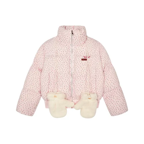 HOKLV Розовый С подарками Съемный булавочный застежка Женские пуховики